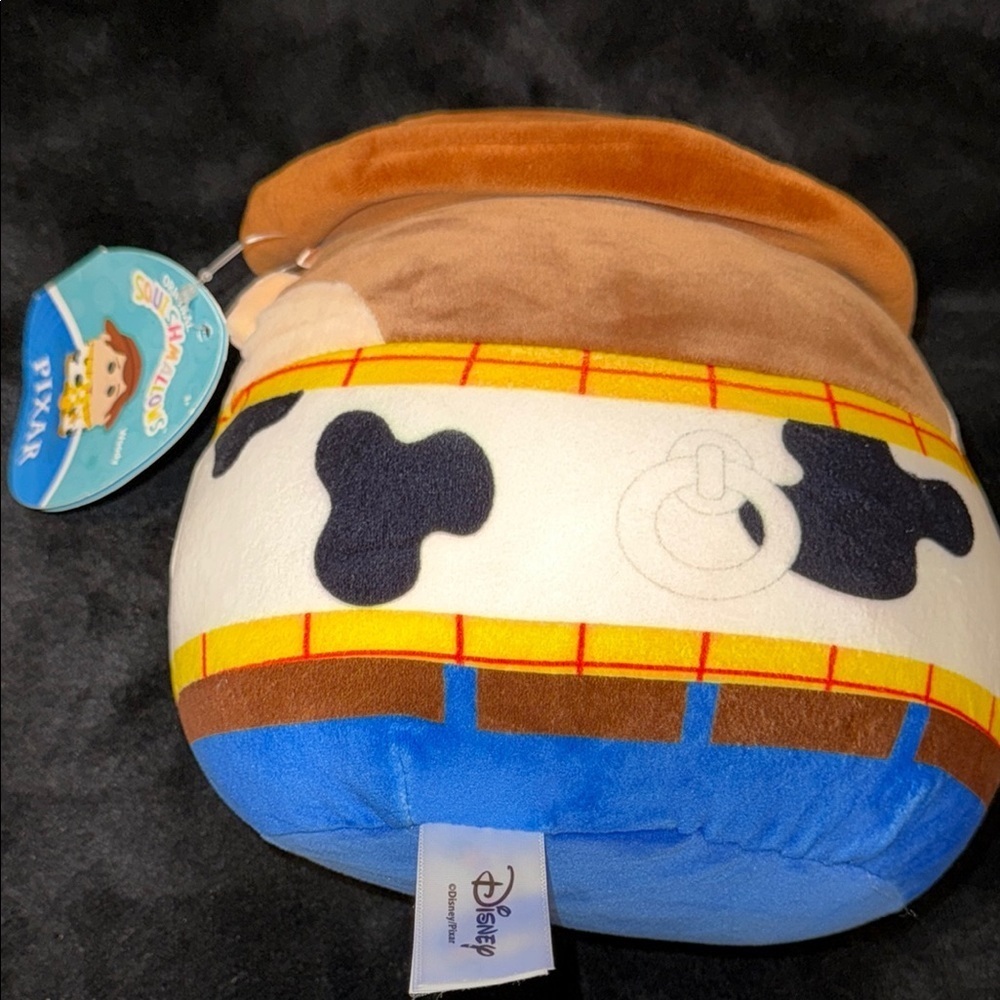 Yellow and Brown Stuffed Animal with Cowboy Charm - Picture 9 of 9